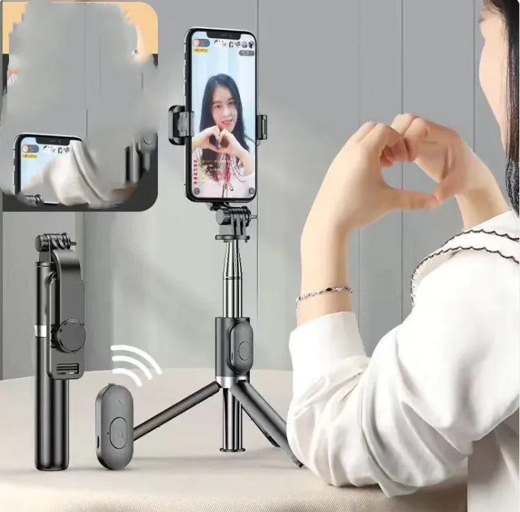 Portable Bluetooth Selfie Stick & Tripod with Fill Light for Apple Devices - Divine Beauty Care