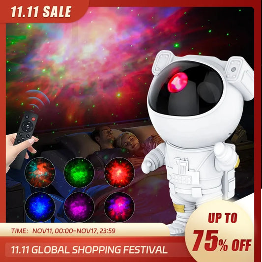 Astronaut Star Projector Night Light - Divine Beauty Care