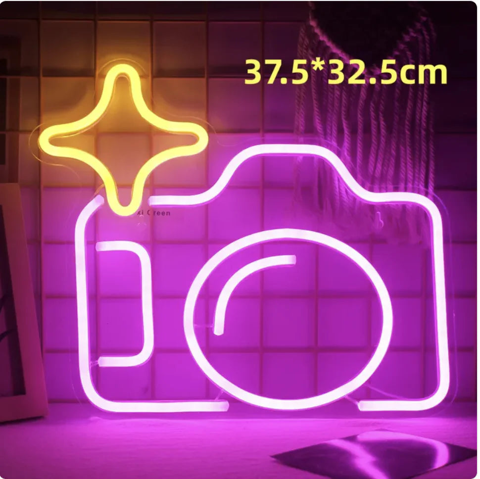 LED Neon Light Spaceman & Planet Wall Decor - Divine Beauty Care