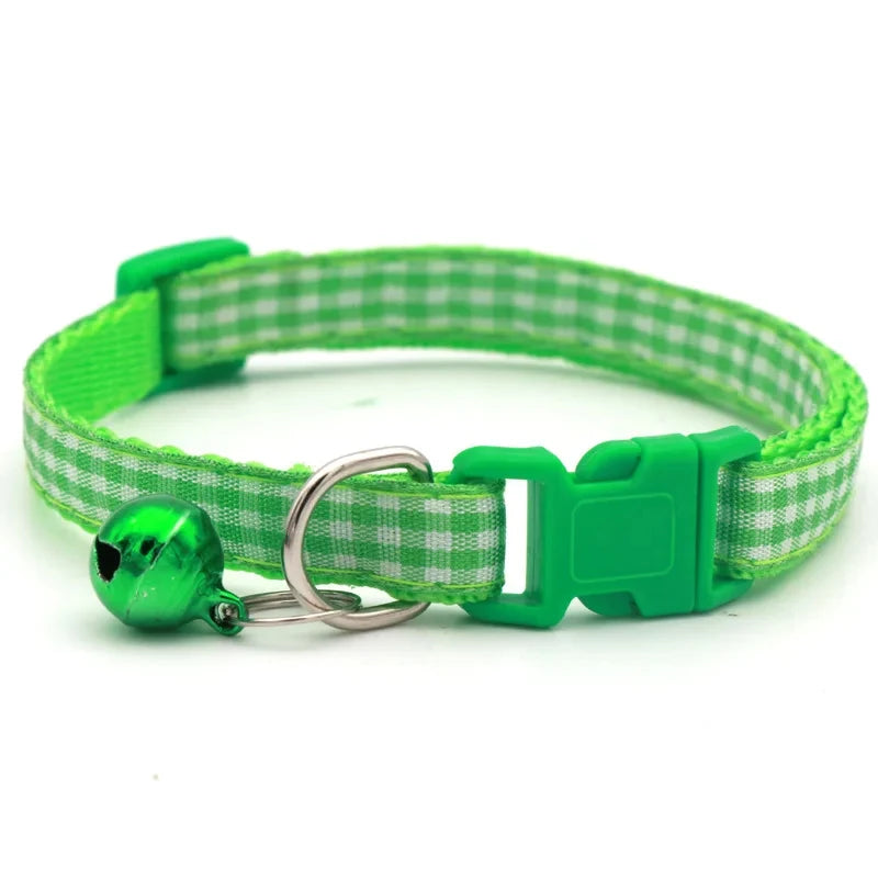 Cat Collar With Bell Neck Ring Necklace Safety Elastic Adjustable Necklace Puppy Kitten Collar Pet Products Kitten Accessories - Divine Beauty Care