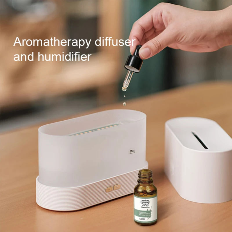 Kinscoter Aroma Diffuser Air Humidifier Ultrasonic Cool Mist Maker Fogger Led Essential Oil Flame Lamp Difusor - Divine Beauty Care