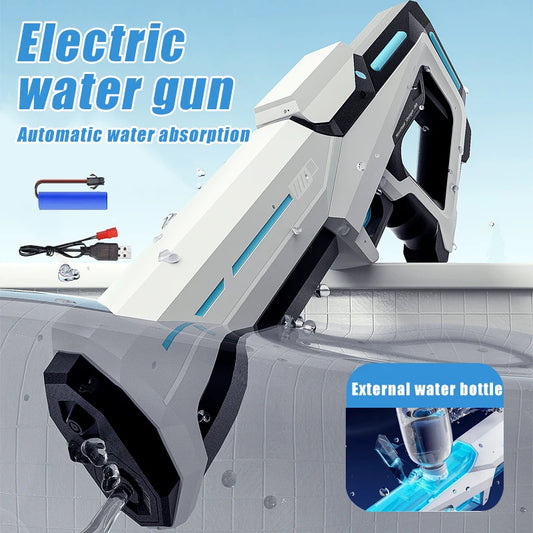 Electric Water Guns For Adults Powerful Squirt Automatic Water Suction Water Blasters Summer Outdoor Beach Toy For Kids Gift - Divine Beauty Care