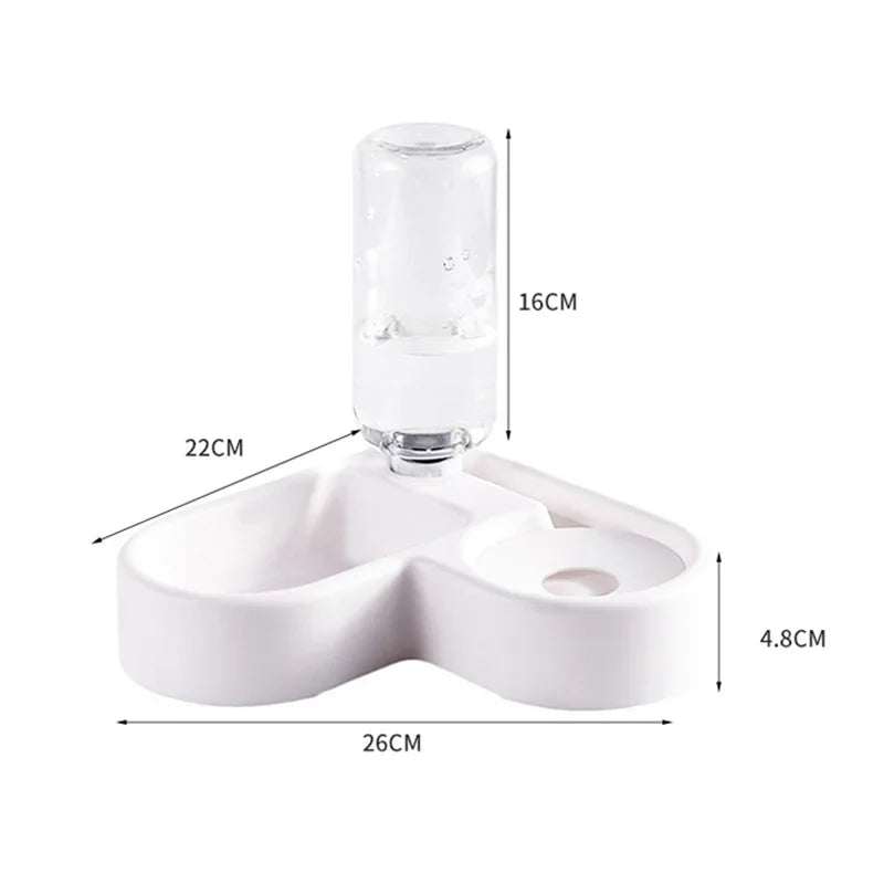 Automatic Drinking Love Pet Bowl Moisture-proof Cat /Dog Basin Dual-use Multi-functional Drinking And Feeding - Divine Beauty Care