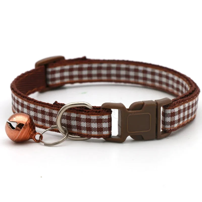 Cat Collar With Bell Neck Ring Necklace Safety Elastic Adjustable Necklace Puppy Kitten Collar Pet Products Kitten Accessories - Divine Beauty Care