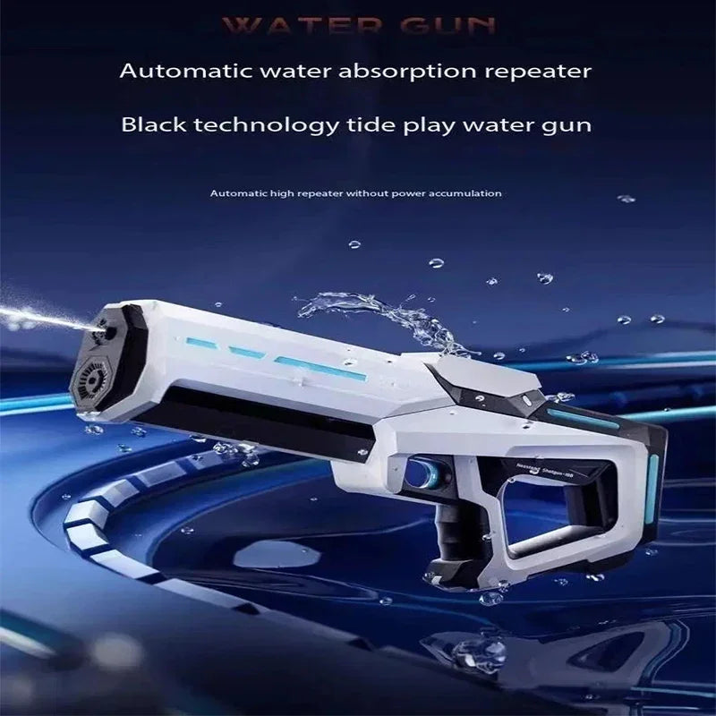 Electric Water Guns For Adults Powerful Squirt Automatic Water Suction Water Blasters Summer Outdoor Beach Toy For Kids Gift - Divine Beauty Care