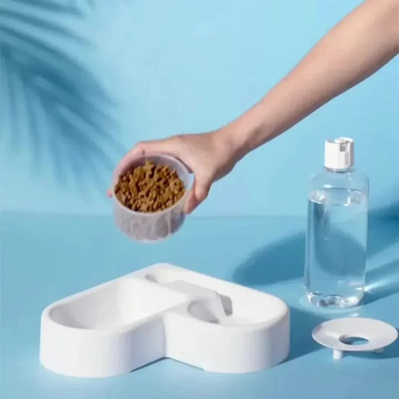 Automatic Drinking Love Pet Bowl Moisture-proof Cat /Dog Basin Dual-use Multi-functional Drinking And Feeding - Divine Beauty Care