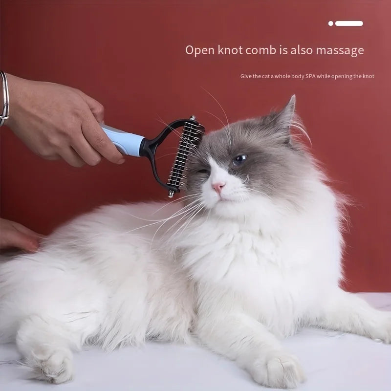Dog Cat Hair Removal Comb Pet Long Hair Short Hair Pet Grooming Care Brush Trimming Dematting Brush Dog Pet Grooming Equipment - Divine Beauty Care