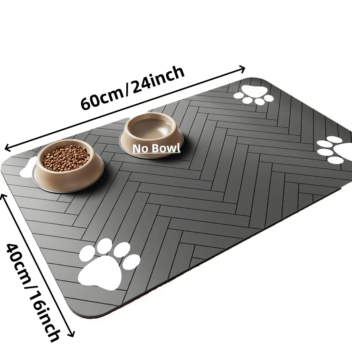 Pet Feeding Mat, Waterproof Placemat for Dog & Cat Food & Water Bowls, Quick-Dry Rubber Backing - Divine Beauty Care