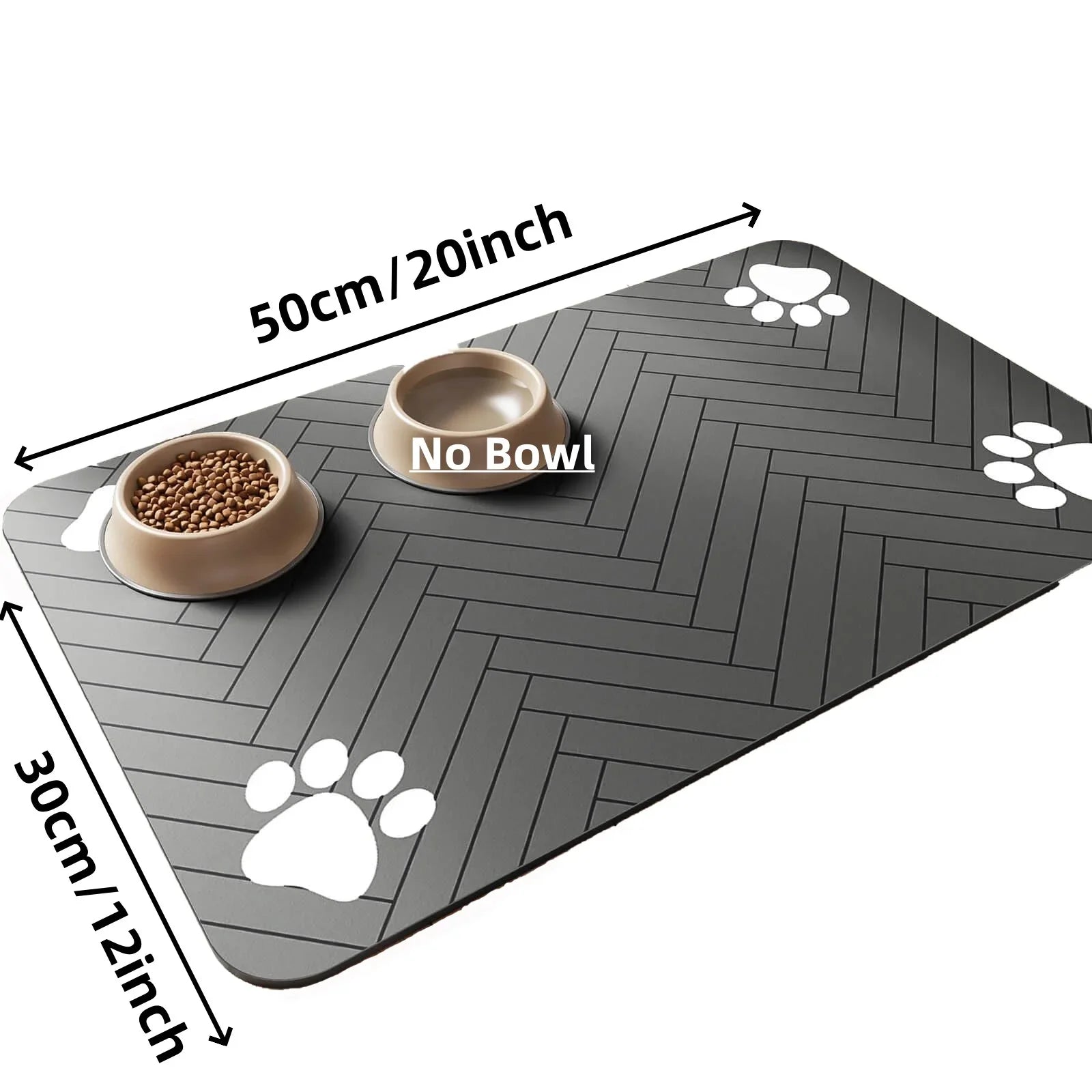 Pet Feeding Mat, Waterproof Placemat for Dog & Cat Food & Water Bowls, Quick-Dry Rubber Backing - Divine Beauty Care