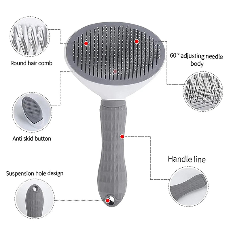 Pet for dog combing special comb long-haired dog to remove floating hair needle comb pet dog combing brush pet supplies - Divine Beauty Care