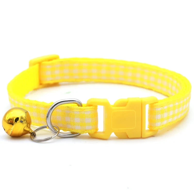 Cat Collar With Bell Neck Ring Necklace Safety Elastic Adjustable Necklace Puppy Kitten Collar Pet Products Kitten Accessories - Divine Beauty Care