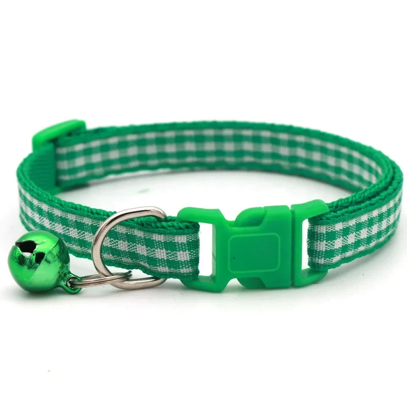 Cat Collar With Bell Neck Ring Necklace Safety Elastic Adjustable Necklace Puppy Kitten Collar Pet Products Kitten Accessories - Divine Beauty Care