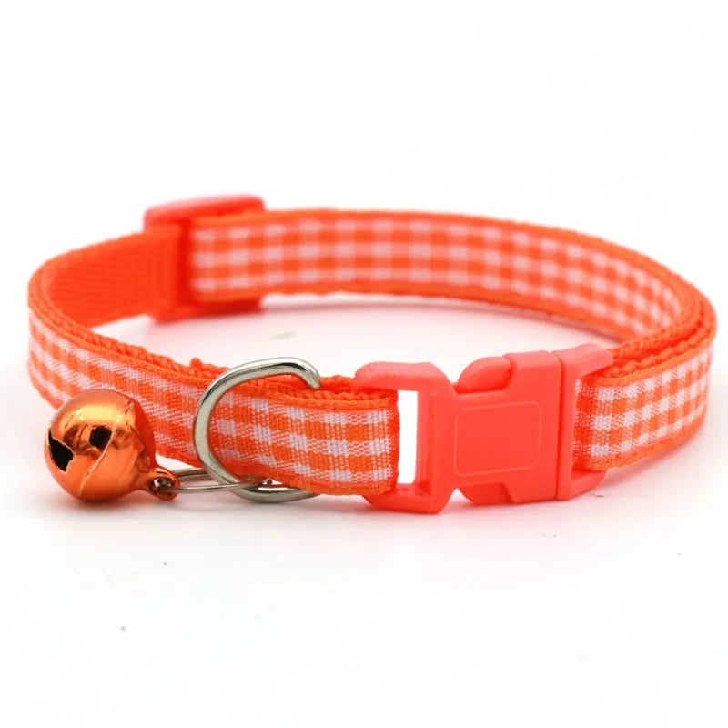 Cat Collar With Bell Neck Ring Necklace Safety Elastic Adjustable Necklace Puppy Kitten Collar Pet Products Kitten Accessories - Divine Beauty Care