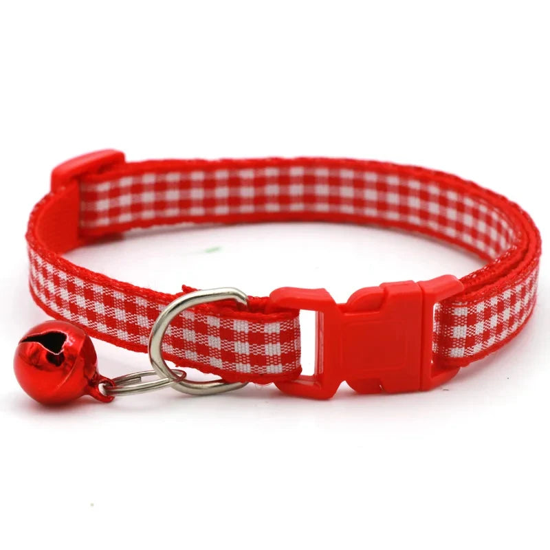 Cat Collar With Bell Neck Ring Necklace Safety Elastic Adjustable Necklace Puppy Kitten Collar Pet Products Kitten Accessories - Divine Beauty Care