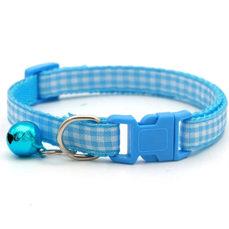 Cat Collar With Bell Neck Ring Necklace Safety Elastic Adjustable Necklace Puppy Kitten Collar Pet Products Kitten Accessories - Divine Beauty Care