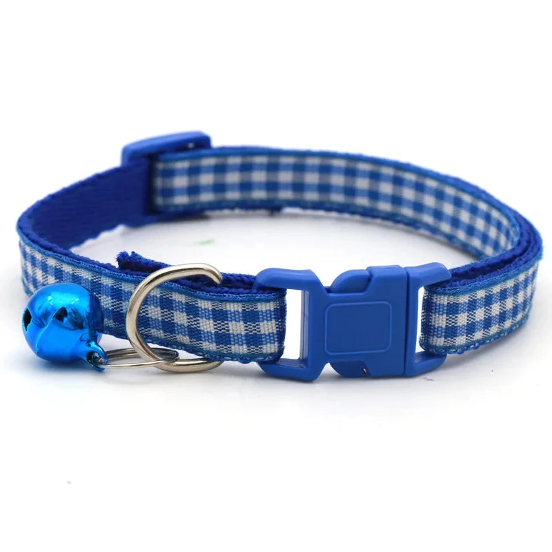Cat Collar With Bell Neck Ring Necklace Safety Elastic Adjustable Necklace Puppy Kitten Collar Pet Products Kitten Accessories - Divine Beauty Care