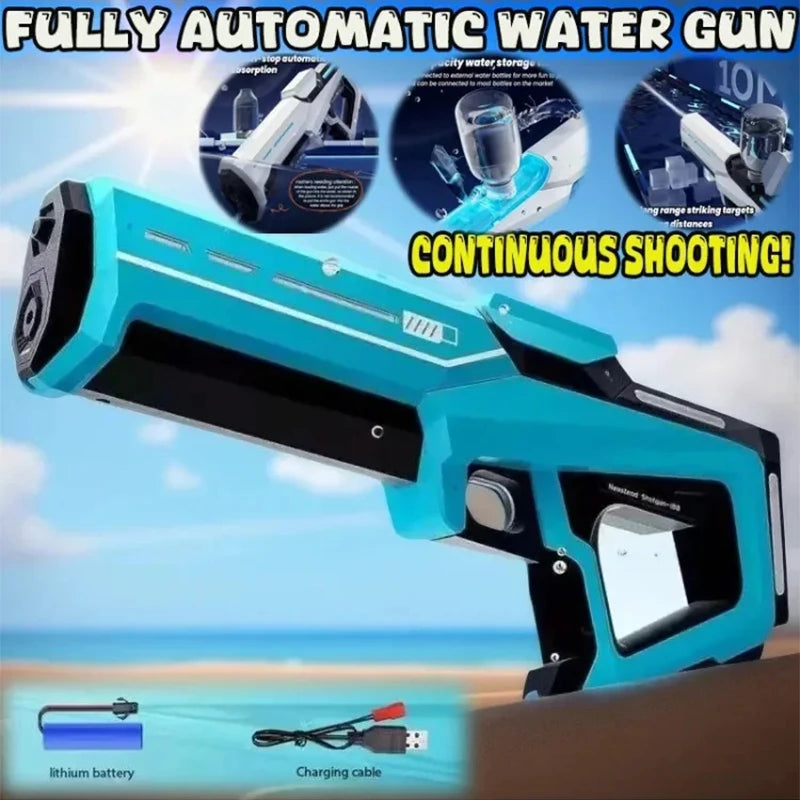 Electric Water Guns For Adults Powerful Squirt Automatic Water Suction Water Blasters Summer Outdoor Beach Toy For Kids Gift - Divine Beauty Care