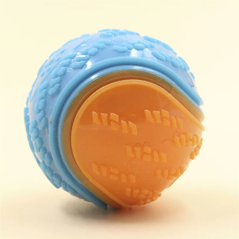 Dogs  Interactive Toys Soft TPR Toys for Dog Pet Teeth Cleaning Bite Resistance Squeaky Dog Ball Toy - Divine Beauty Care