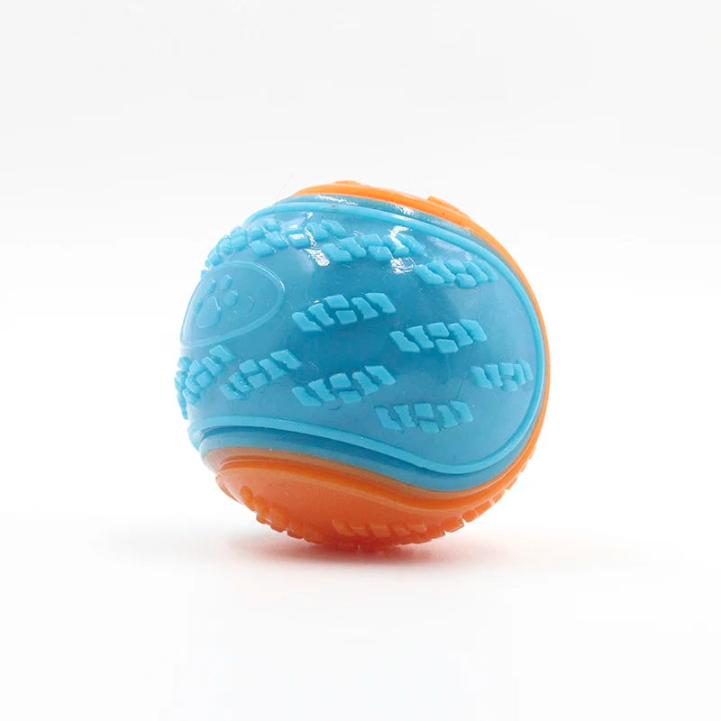 Dogs  Interactive Toys Soft TPR Toys for Dog Pet Teeth Cleaning Bite Resistance Squeaky Dog Ball Toy - Divine Beauty Care