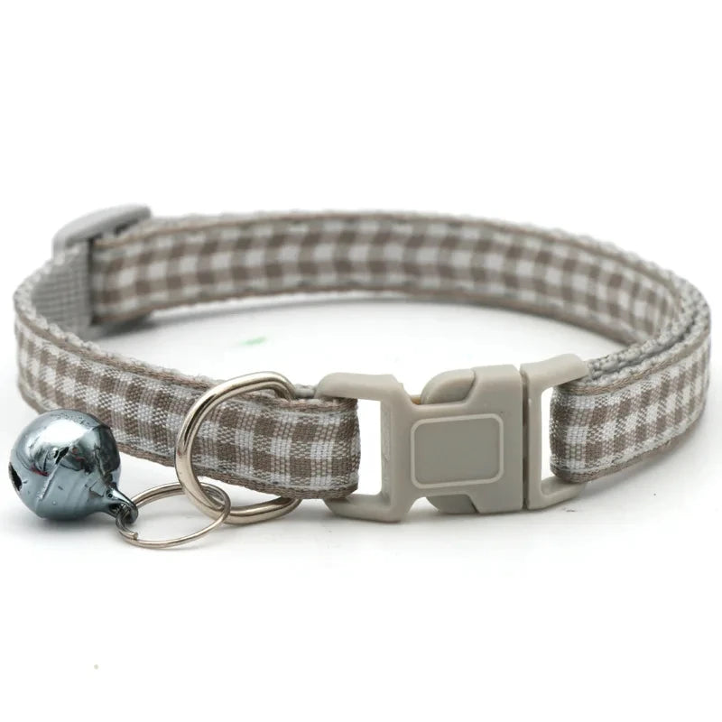 Cat Collar With Bell Neck Ring Necklace Safety Elastic Adjustable Necklace Puppy Kitten Collar Pet Products Kitten Accessories - Divine Beauty Care