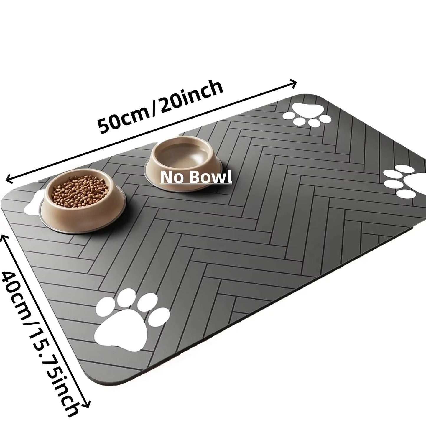 Pet Feeding Mat, Waterproof Placemat for Dog & Cat Food & Water Bowls, Quick-Dry Rubber Backing - Divine Beauty Care