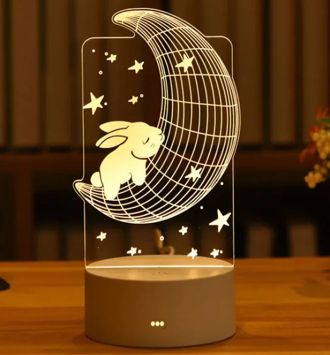 GlowCharm 3D Night Light - Divine Beauty Care