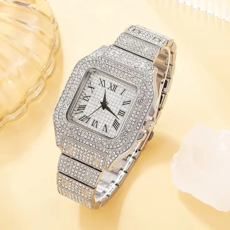 2Pcs Set Diamond Women Watches - Divine Beauty Care