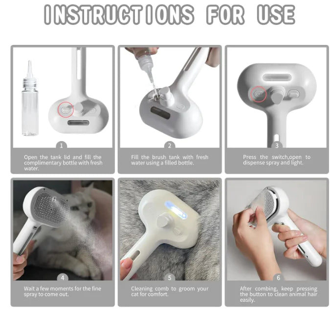 Pet Hair Removal Spray Brush - Divine Beauty Care