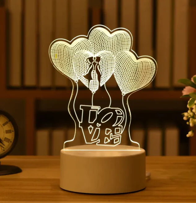 GlowCharm 3D Night Light - Divine Beauty Care