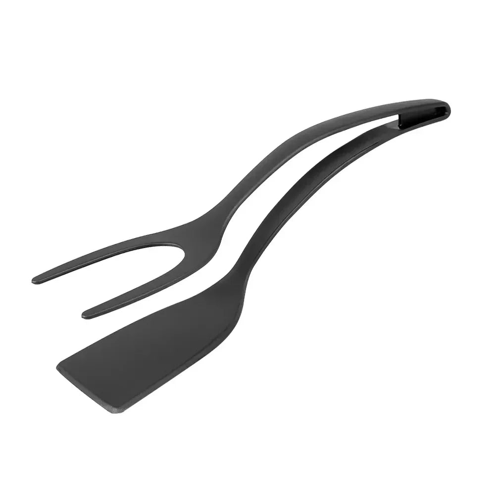 2 in 1 Nylon Grip Flip Tongs Egg Spatula Tongs Steak Spatula Tongs Clamp Pancake Fried Turners Kitchen Accessories Kitchen Items - Divine Beauty Care
