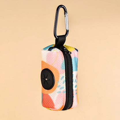Abstract Designer Print Cute Design Pet Poop Bag Holder Dispenser Without Poop Bag And Leashes Can Attached With Any Dog Leashes - Divine Beauty Care