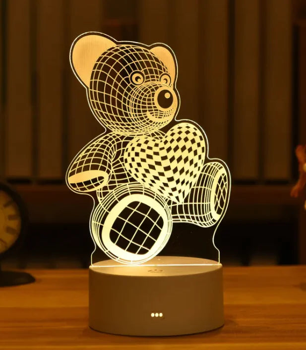 GlowCharm 3D Night Light - Divine Beauty Care