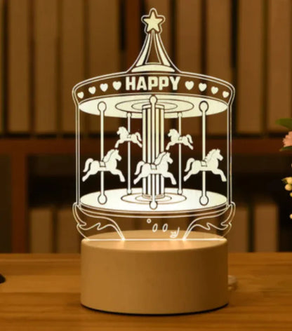 GlowCharm 3D Night Light - Divine Beauty Care