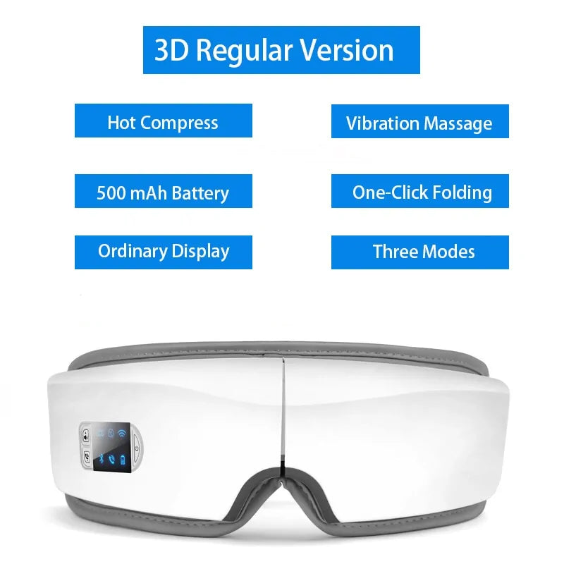 Smart Eye Massager with Hot Compress & Bluetooth - Divine Beauty Care
