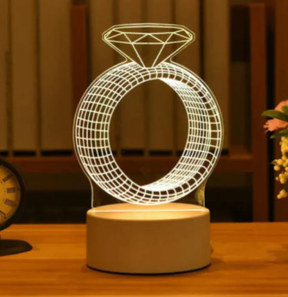 GlowCharm 3D Night Light - Divine Beauty Care